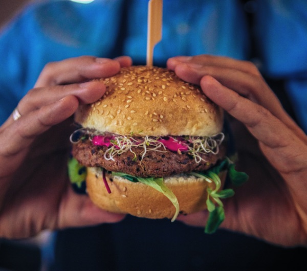 Protein-packed vegetarian burger
